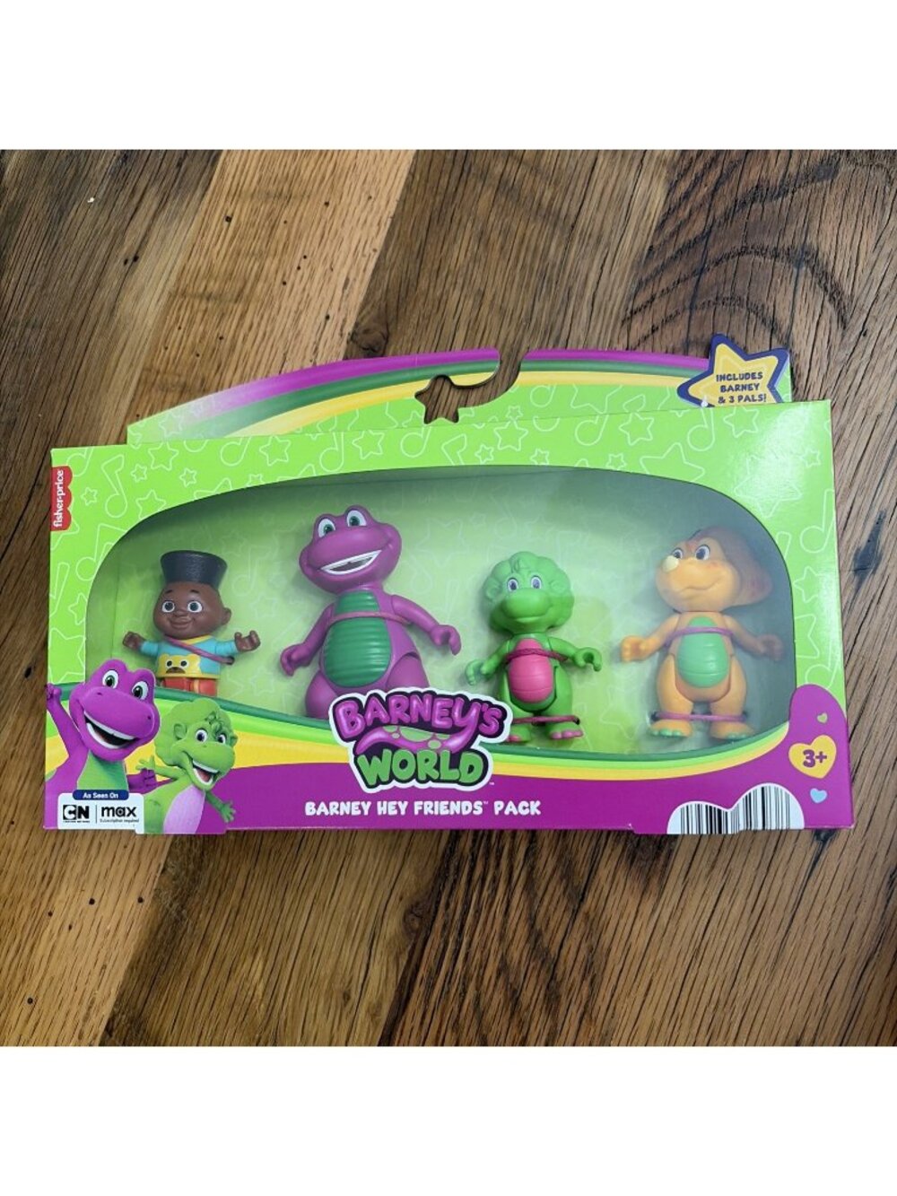 Fisher-Price Barney's World Barney Hey Friends 4 Pack 3" Figures New in Package